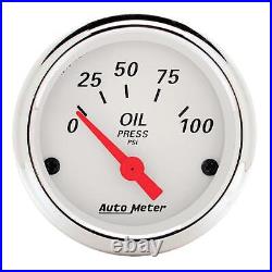 Auto Meter 1300 Arctic White 5 Piece Gauge Kit with Speedo Temp Oil Fuel & Volts