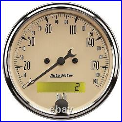 Auto Meter 1809-M Antique Beige 5 Gauge Kit Speedo/Oil/Water/Volt/Fuel