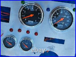 Auto Meter 4-piece Black Gauge Set Manual Speedo, RPM, Volltage, Fuel