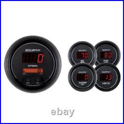 Auto Meter 6300 5-Pieces Gauge Kit 3 3/8 / 2-1/16, Elec Speedo, Digital