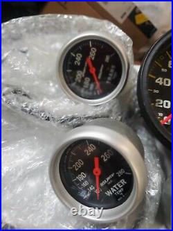 Auto Meter Pro/ Sportcomp gauge 7pc Lot. Speedo, Tack, Fuelx2, Tran, Water, Oil