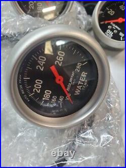 Auto Meter Pro/ Sportcomp gauge 7pc Lot. Speedo, Tack, Fuelx2, Tran, Water, Oil