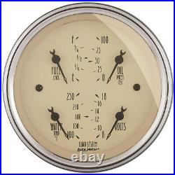 AutoMeter Gauge Set GAUGE KIT, 2 PC, QUAD & TACH/SPEEDO, 3 3/8, ANTIQUE BEIGE