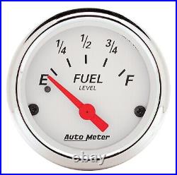 Autometer 1350 Arctic White 5 Gauge Set Fuel Oil Speedo Volt Water