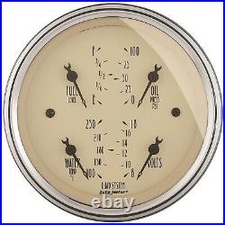 Autometer 1820 Antique Beige Quad Gauge Tach Speedo Kit