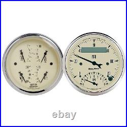 Autometer 1820 Antique Beige Quad Gauge Tach Speedo Kit