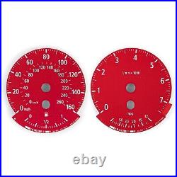 BMW E90 E92 8000-Style Speedo 160 / 260 + Tacho 7500 Set Red Cluster Gauge Faces