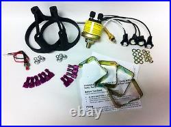 C2 Gauge Set, 5 inch Speedo/Tach, White Dials, Black Bezels, 0-90 Ohm Fuel Lvl