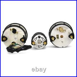 Faria Boat Gauge Set KT0095 Euro White Tach Speedo Fuel 3 Piece