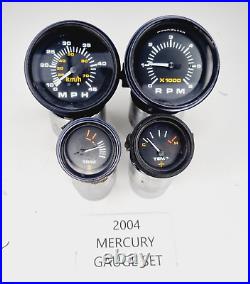 Mercury Mercruiser RPM Tacho Speedo Trim Temp Gauge Outboard Engine Set Vintage