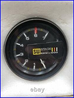 NOS Stewart Warner Stage III 160MPH Speedo 7K Tach Fuel Temp Oil Gauges Set of 5
