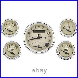 Omega Kustom 5-Gauge Set, 3-3/8 Speedo/Tach Combo, Timeless Tan