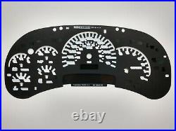 US Speedo White SS Style Gauge Face for GM Clusters 2006 07 1500 Gas LED Edition