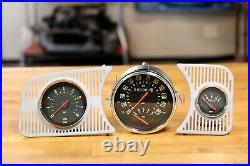 VW TYPE 1 BUG ISP RALLY GAUGE SET 120MPH SPEEDO withGAS 80mm TACHOMETER & VOLTS