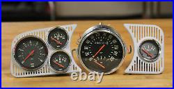 VW TYPE 1 BUG ISP RALLY GAUGE SET 120MPH SPEEDO withGAS TACH OIL PRESSURE OIL TEMP