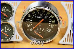 VW TYPE 1 BUG ISP RALLY GAUGE SET 120MPH SPEEDO withGAS TACH OIL PRESSURE OIL TEMP