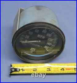 Vintage 1960's Stewart Warner Gauge Speedometer 3-3/8 160mph EC Untested